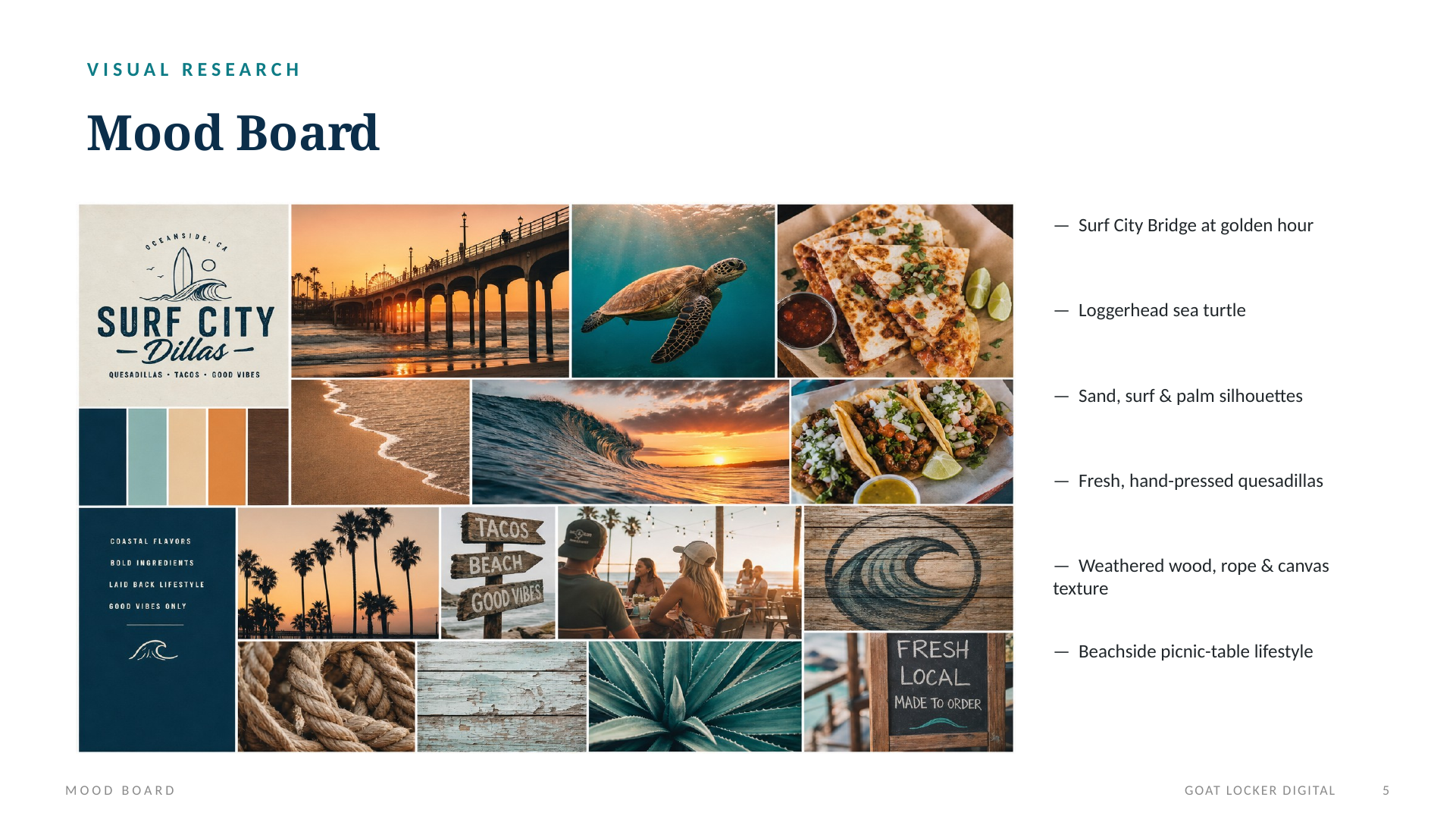 Surf City Dillas presentation slide 6