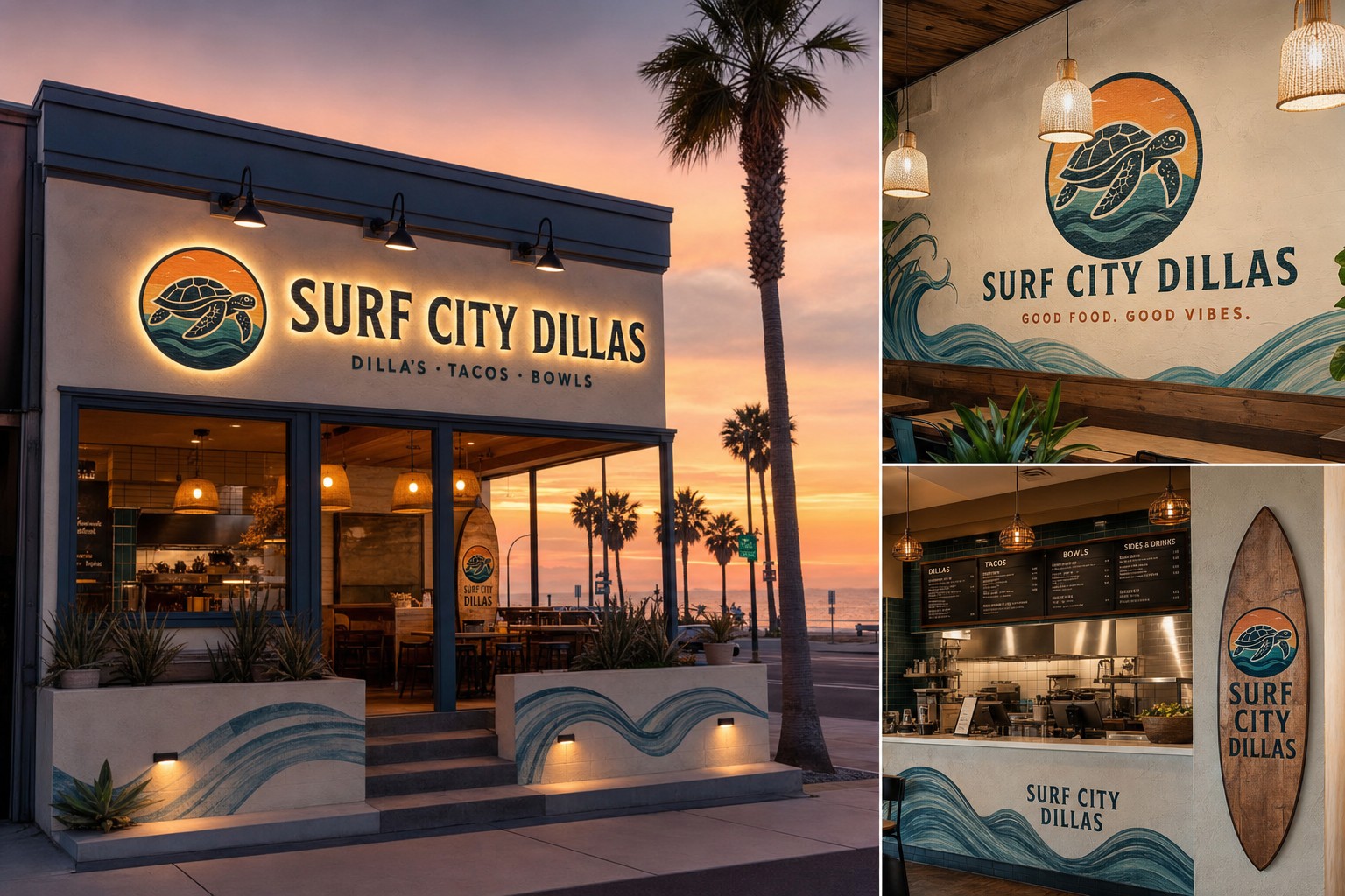 Surf City Dillas brand environment